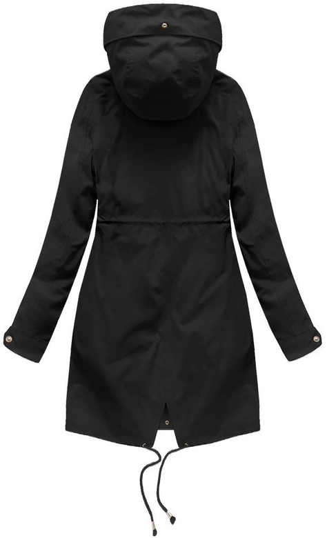 PARKA Z PODPINKĄ I KAPTUREM CZARNA (X7600BIGX)