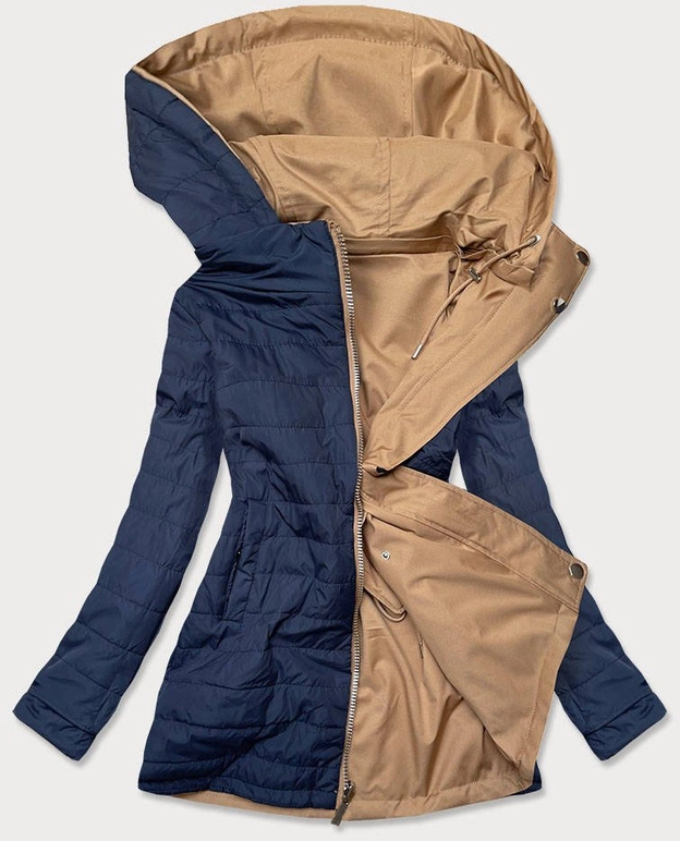 KURTKA DAMSKA 2 W 1 BEŻ-GRANAT (BH2017)