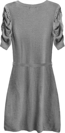 SWETERKOWA SUKIENKA SZARA (X1109X)