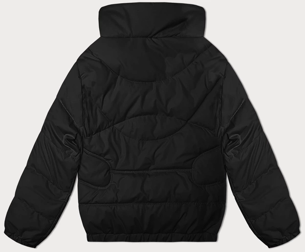 Pikowana kurtka ze stójką Miss TiTi czarna (2481)