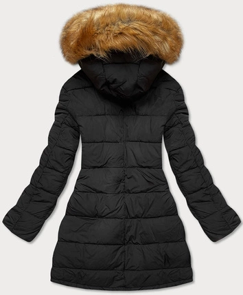 Dwustronna kurtka damska zimowa czarna (m-210a5)