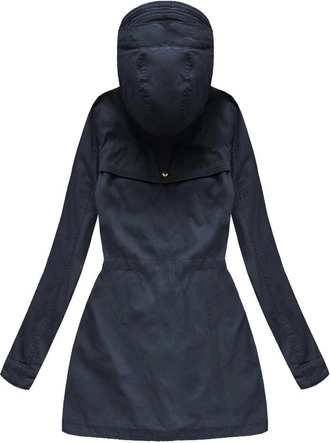 BAWEŁNIANA PARKA Z KAPTUREM GRANATOWA (W158)