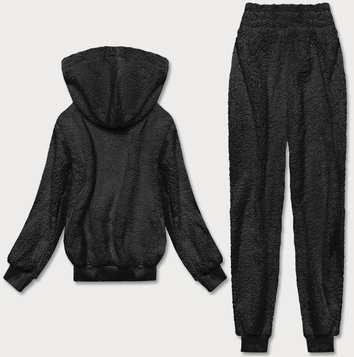 Ciepły komplet dresowy damski miś czarny (YP-1104)