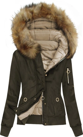 DWUSTRONNA KURTKA BOMBER KHAKI (W712)