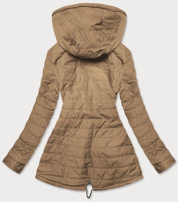 DAMSKA KURTKA DWUSTRONNA KHAKI-BEŻ (BH2016)