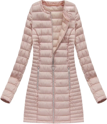 DŁUGA PIKOWANA KURTKA ŁOSOSIOWA (21810)