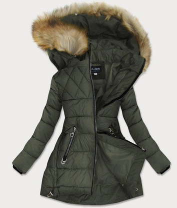 PIKOWANA DAMSKA KURTKA Z KAPTUREM KHAKI (1907)