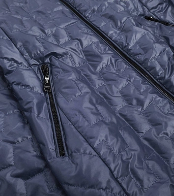 Kurtka damska z ozdobnymi wstawkami niebieska (mm50)