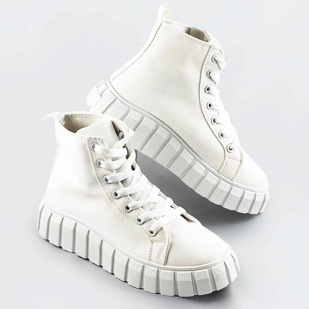 Sznurowane trzewiki białe (xa060)