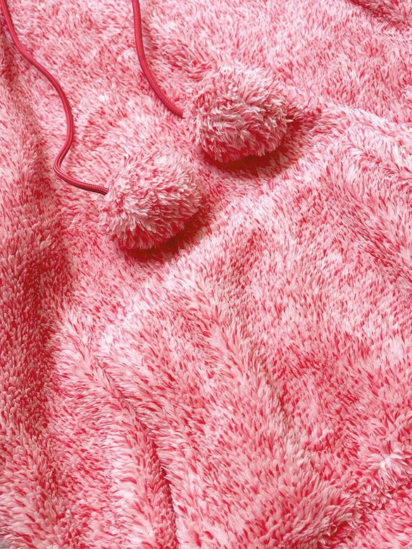 Pluszowa damska bluza melanż czerwona (HH034-5)