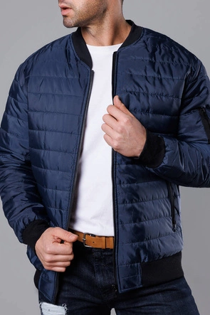 Pikowana bomberka męska granatowa (MY02-2)