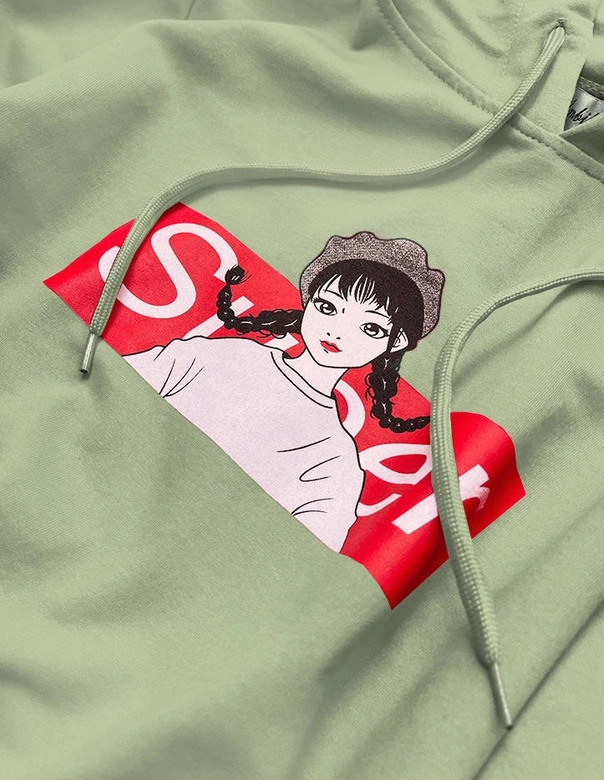 Damska bluza sportowa z kapturem zielona (n4596)