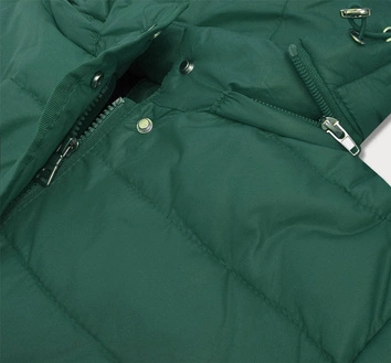 DAMSKA KURTKA PIKOWANA ZIELONA (W351)