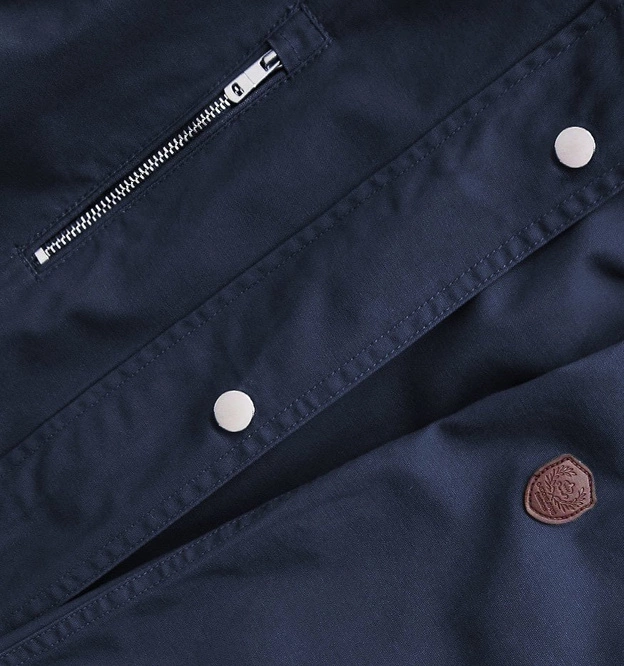 BAWEŁNIANA PARKA Z KAPTUREM GRANATOWA (1801)