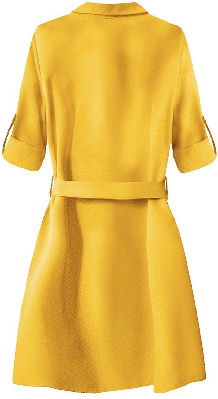 SUKIENKA Z PODWIJANYMI RĘKAWAMI ŻÓŁTA (207ART)