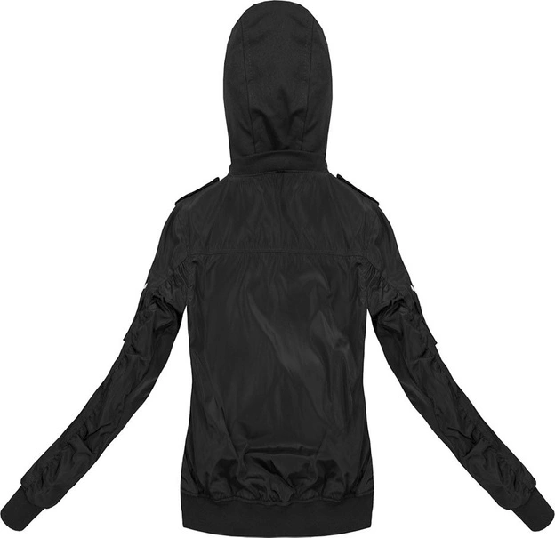 KURTKA BOMBERKA Z KAPTUREM CZARNA (M06)