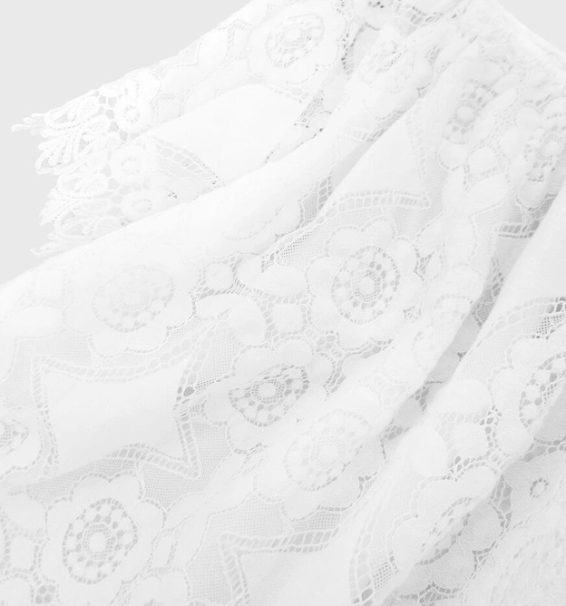 BAWEŁNIANA KORONKOWA SUKIENKA BIAŁA (357ART)