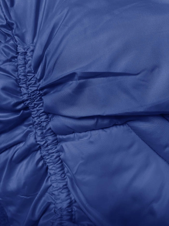 Przejściowa kurtka damska z podszewką w kratkę chabrowa (842)