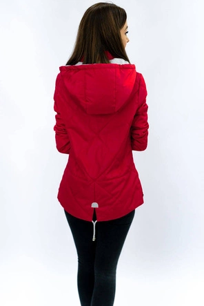 KURTKA Z KAPTUREM CZERWONA (B9517)