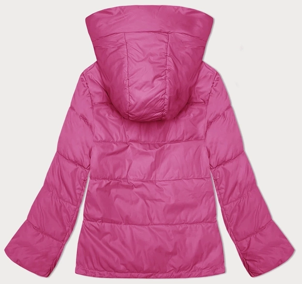 Luźna kurtka damska z kapturem Miss TiTi różowa (2360)