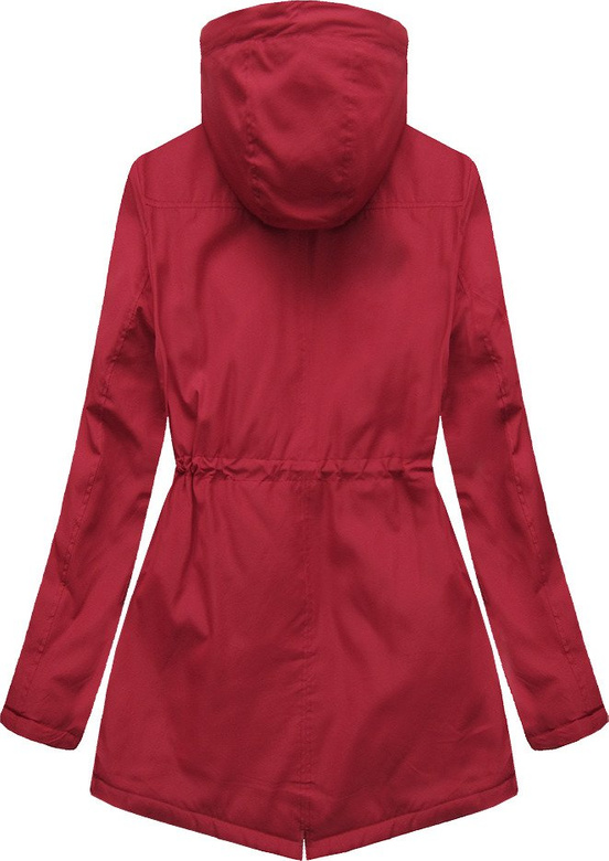 KURTKA TYPU PARKA CZERWONA (B2649)