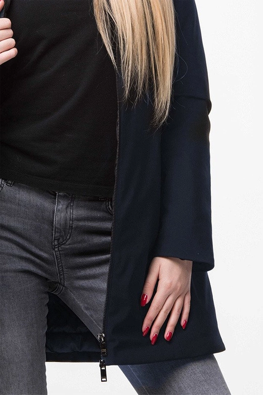 KURTKA Z KAPTUREM GRANATOWA (J18-006)