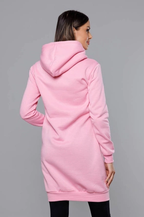 Długa bluza dresowa jasnoróżowa (YS10005-20)