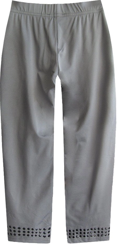 BŁYSZCZĄCE LEGGINSY Z DŻETAMI SZARE (330ART)