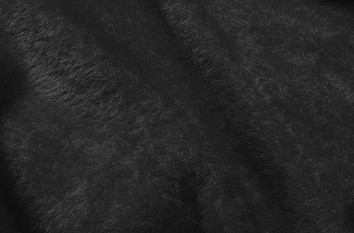 Narzutka z kapturem a'la alpaka czarna (b3005)