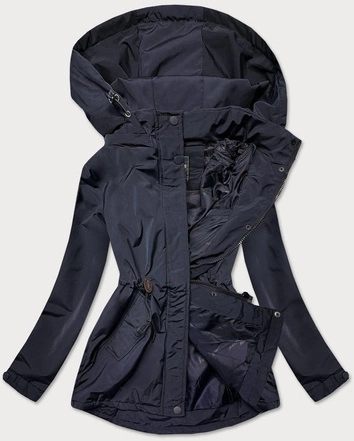 KURTKA - PARKA DAMSKA GRANATOWA (6365BIG)