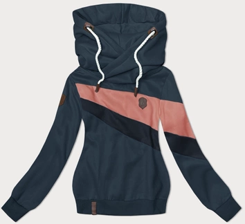 Damska bluza z kapturem szaroniebieska (2301)