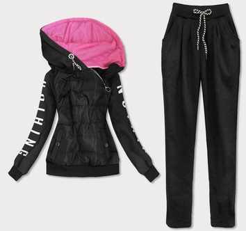 KOMPLET DRESOWY DAMSKI CZARNY (AMG580)