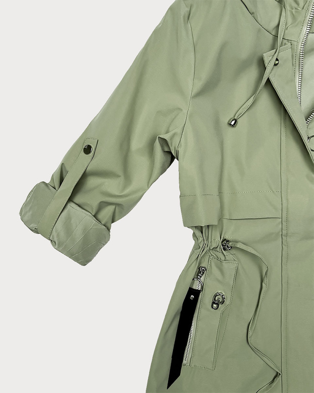 Lekka parka damska na podszewce Goodlookin khaki (KK60407-5#)