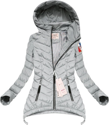 KURTKA Z WYDŁUŻONYMI BOKAMI SZARA (XW563X)