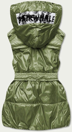 Bezrękawnik damski oversize zielony (ka-016)