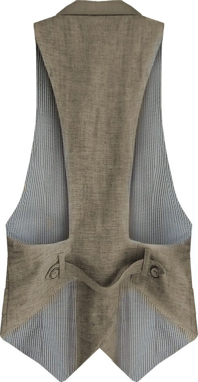 KRÓTKA ELEGANCKA KAMIZELKA KAKAOWA (X1222X)