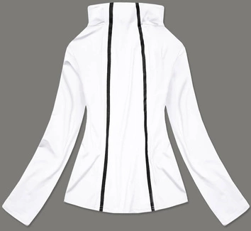 Bluza damska z niską stójką biała (hh020-45)