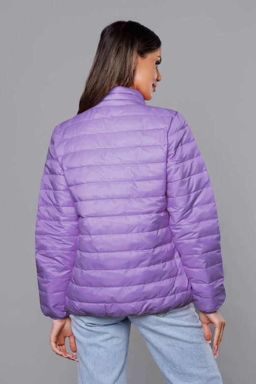 Lekka pikowana kurtka damska jasny fiolet (58M23037-37)