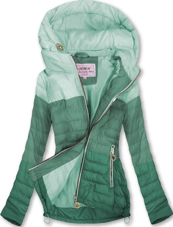 PIKOWANA KURTKA Z KAPTUREM MORSKA (W618)