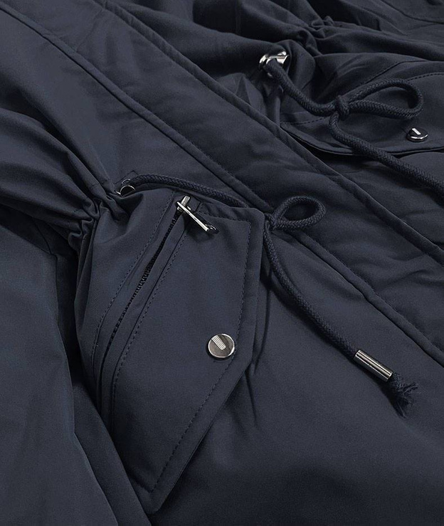 DWUSTRONNA KURTKA PARKA DAMSKA GRANAT-PEPITKA (B9761)