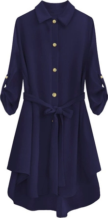 DŁUGA KOSZULA OVERSIZE GRANATOWA (538ART)