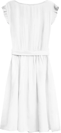 SUKIENKA MIDI Z GUZIKAMI BIAŁA (395ART)