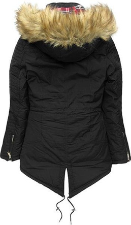 CZARNA PARKA ZIMOWA (7182W)