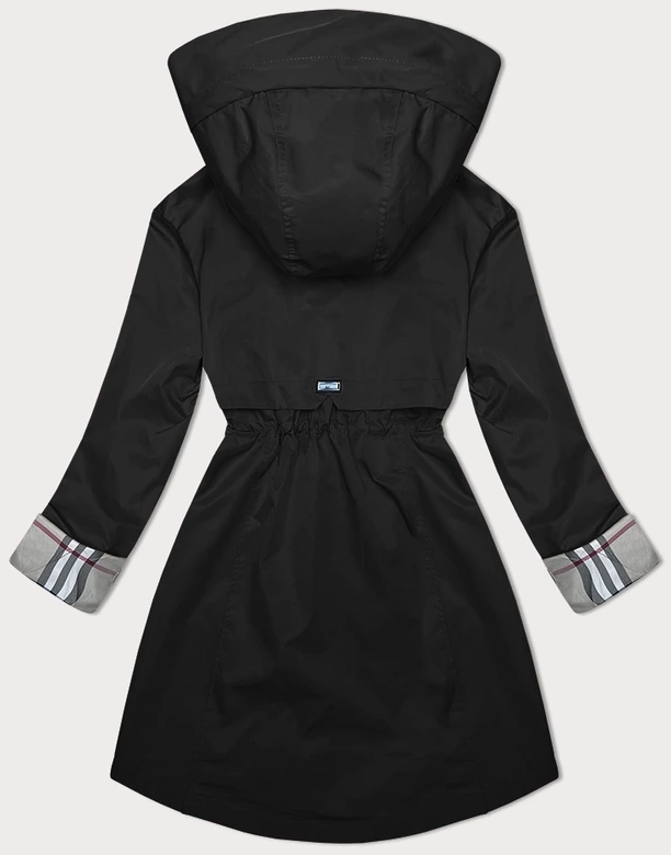 Parka z ozdobną podszewką BH Forever czarna (BH-2401)