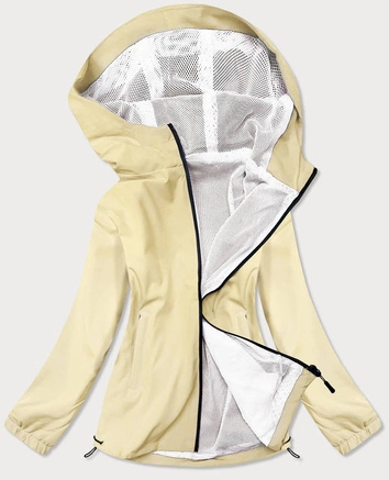 LETNIA KURTKA DAMSKA NA PODSZEWCE BLADO ŻÓŁTA(HH036-59)