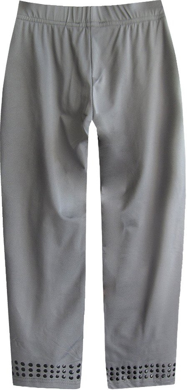 BŁYSZCZĄCE LEGGINSY Z DŻETAMI SZARE (330ART)