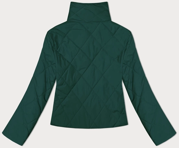 Pikowana kurtka damska ze stójką zielona (20067)