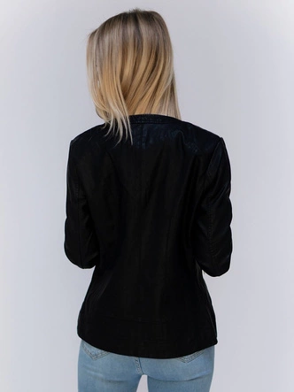 MINIMALISTYCZNA RAMONESKA Z EKOSKÓRY CZARNA (TD102)