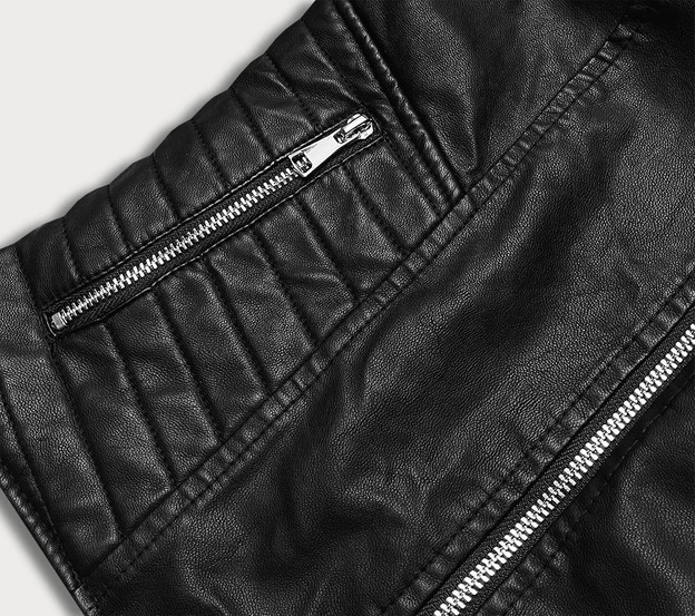 Damska ramoneska ze stójką czarna (11Z8029)