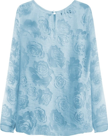 BLUZKA W RÓŻE BŁĘKITNA (7320)